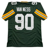 Autographed/Signed Lukas Van Ness Green Bay Green Football Jersey Beckett BAS COA