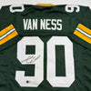 Autographed/Signed Lukas Van Ness Green Bay Green Football Jersey Beckett BAS COA