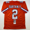 Autographed/Signed Patrick Surtain II Denver Retro Orange Football Jersey JSA COA