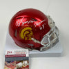 Autographed/Signed OJ O.J. Simpson 68 Heisman USC Trojans Southen Cal Chrome College Football Mini Helmet JSA COA
