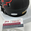 Autographed/Signed John Metchie III Houston Texans Eclipse Mini Football Helmet JSA COA