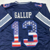Autographed/Signed Michael Gallup Dallas America's Team Blue Football Jersey Tristar COA