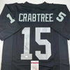 Autographed/Signed Michael Crabtree Oakland Las Vegas Black Football Jersey JSA COA by Hall of Fame Sports Memorabilia
