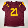 Autographed/Signed LenDale White USC Southen Cal Maroon College Football Jersey JSA COA
