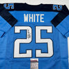 Autographed/Signed LenDale White Tennessee Light Blue Football Jersey JSA COA by Hall of Fame Sports Memorabilia