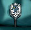 Grateful Dead Drops - Teal Dancing Bear Stealie - Pickleball Paddle by The Mad Pickler