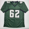 Autographed/Signed Jason Kelce Philadelphia Green Football Jersey PSA COA by Hall of Fame Sports Memorabilia