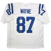 Autographed/Signed Reggie Wayne Indianapolis White Football Jersey JSA COA by Hall of Fame Sports Memorabilia