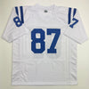 Autographed/Signed Reggie Wayne Indianapolis White Football Jersey JSA COA by Hall of Fame Sports Memorabilia