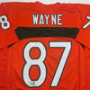 Autographed/Signed Reggie Wayne Miami Orange College Football Jersey Beckett BAS COA by Hall of Fame Sports Memorabilia