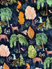 Woodland Midi Dress in Navy by Retrolicious