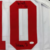 Autographed/Signed Troy Smith Heisman 06 Ohio State White College Football Jersey JSA COA