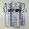 Autographed/Signed Rudy Giuliani New York Pinstripe Baseball Jersey Beckett BAS COA