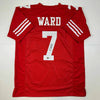Autographed/Signed Charvarius Ward San Francisco Red Football Jersey Beckett BAS COA by Hall of Fame Sports Memorabilia