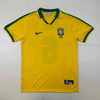 Autographed/Signed Roberto Carlos Brazil Yellow Retro Soccer Jersey Beckett BAS COA