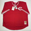 Autographed/Signed Johnny Bench Cincinnati Reds Mitchell & Ness Baseball Jersey Fanatics COA