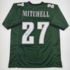 Autographed/Signed Quinyon Mitchell Philadelphia Green Football Jersey JSA COA