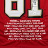 Autographed/Signed Terrell Owens San Francisco Red Stat Football Jersey JSA COA