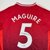Autographed/Signed Harry Maguire Manchester United Red Soccer Jersey Beckett BAS COA by Hall of Fame Sports Memorabilia