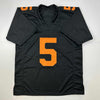 Autographed/Signed Hendon Hooker Tennessee Black College Football Jersey JSA COA