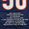 Autographed/Signed Mike Singletary Chicago Blue Stat Football Jersey Beckett BAS COA