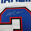 Autographed/Signed Damar Hamlin Buffalo White Football Jersey Beckett BAS COA by Hall of Fame Sports Memorabilia