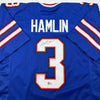 Autographed/Signed Damar Hamlin Buffalo Blue Football Jersey Beckett BAS COA by Hall of Fame Sports Memorabilia