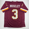 Autographed/Signed Mark Moseley 82 MVP Washington Burgundy Football Jersey Beckett BAS COA by Hall of Fame Sports Memorabilia