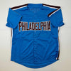 Autographed/Signed Pete Rose Philadelphia Retro Blue Baseball Jersey JSA COA