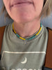 Colordrift Yellow + Turquoise Beaded Necklace by mend metalworks