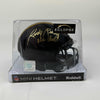 Autographed/Signed Rudy Ruettiger Never Quit Notre Dame Irish Black Eclipse Football Mini Helmet JSA COA