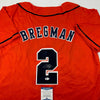 Autographed/Signed Alex Bregman Houston Orange Baseball Jersey Beckett BAS COA