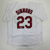 Autographed/Signed Ted Simmons St. Louis White Baseball Jersey JSA COA by Hall of Fame Sports Memorabilia