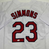 Autographed/Signed Ted Simmons St. Louis White Baseball Jersey JSA COA by Hall of Fame Sports Memorabilia