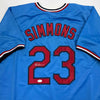Autographed/Signed Ted Simmons St. Louis Blue Baseball Jersey JSA COA by Hall of Fame Sports Memorabilia