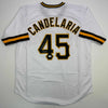 Autographed/Signed John Candelaria Pittsburgh White Baseball Jersey JSA COA by Hall of Fame Sports Memorabilia