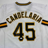 Autographed/Signed John Candelaria Pittsburgh White Baseball Jersey JSA COA by Hall of Fame Sports Memorabilia