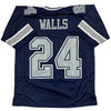 Autographed/Signed Everson Walls Dallas Blue Football Jersey JSA COA by Hall of Fame Sports Memorabilia