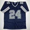 Autographed/Signed Everson Walls Dallas Blue Football Jersey JSA COA by Hall of Fame Sports Memorabilia