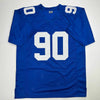 Autographed/Signed Jason Pierre-Paul JPP New York Blue Football Jersey JSA COA by Hall of Fame Sports Memorabilia