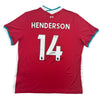 Autographed/Signed Jordan Henderson Liverpool Red Soccer Jersey Beckett BAS COA