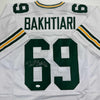 Autographed/Signed David Bakhtiari Green Bay White Football Jersey JSA COA by Hall of Fame Sports Memorabilia