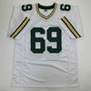 Autographed/Signed David Bakhtiari Green Bay White Football Jersey JSA COA by Hall of Fame Sports Memorabilia