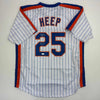 Autographed/Signed Danny Heep 86 WS Champs New York Pinstripe Baseball Jersey JSA COA by Hall of Fame Sports Memorabilia