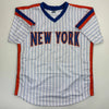 Autographed/Signed Danny Heep 86 WS Champs New York Pinstripe Baseball Jersey JSA COA by Hall of Fame Sports Memorabilia