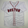 Autographed/Signed Derek Lowe Boston White Baseball Jersey Beckett BAS COA by Hall of Fame Sports Memorabilia