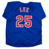 Autographed/Signed Derrek Lee Chicago Blue Baseball Jersey Beckett BAS COA by Hall of Fame Sports Memorabilia
