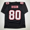Autographed/Signed Andre Rison Atlanta Black Football Jersey Beckett BAS COA by Hall of Fame Sports Memorabilia