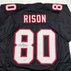 Autographed/Signed Andre Rison Atlanta Black Football Jersey Beckett BAS COA by Hall of Fame Sports Memorabilia