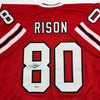 Autographed/Signed Andre Rison Atlanta Red Football Jersey Beckett BAS COA by Hall of Fame Sports Memorabilia